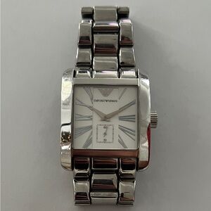 Emporio Armani AR-0182 50 Meters Stainless Rectangular Watch